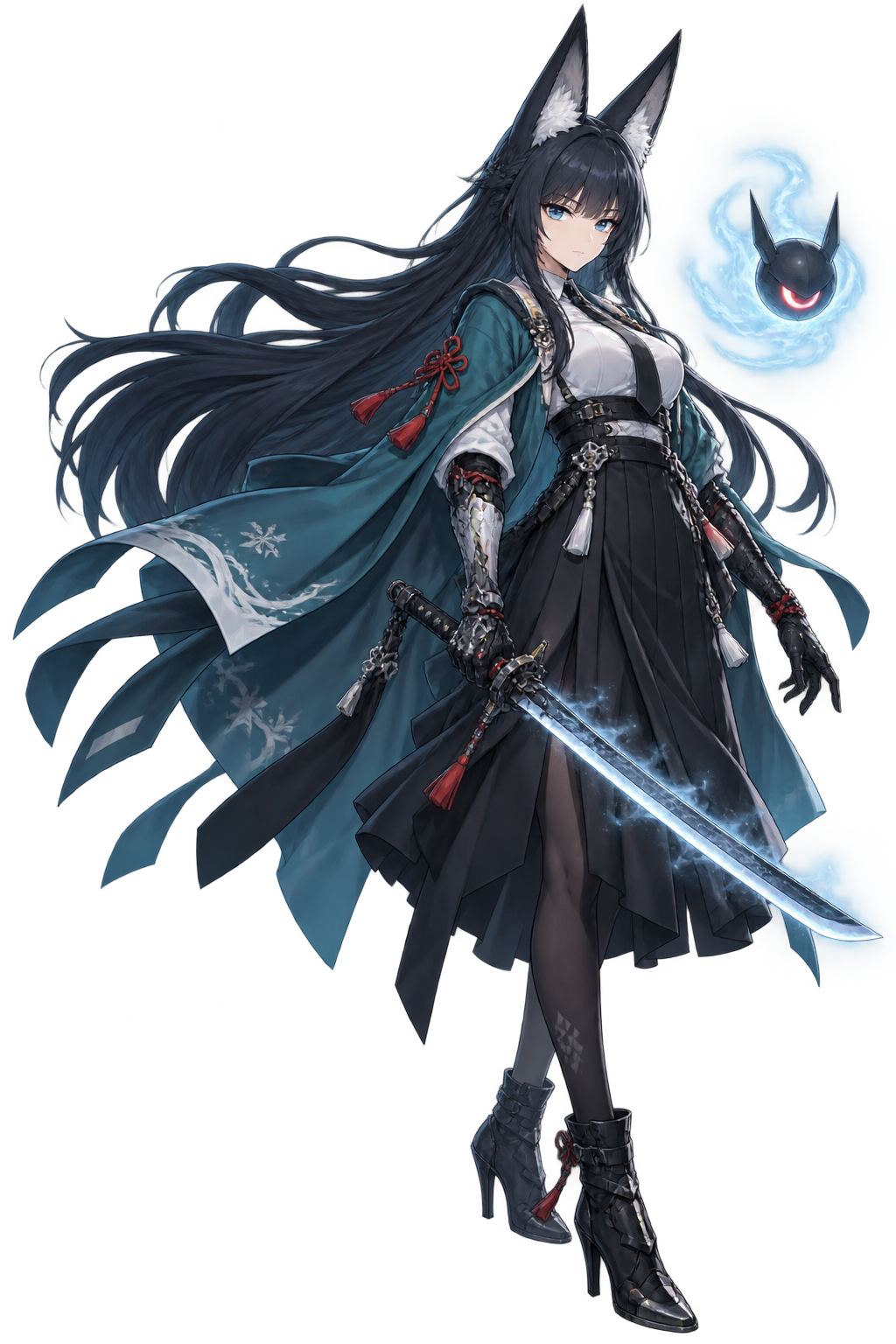 Hoshimi Miyabi com sua katana gelada